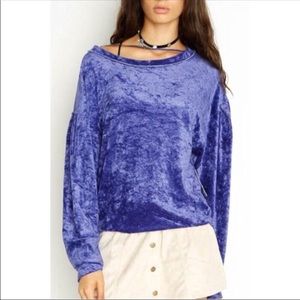 Free People Two velvet sweaters bundle